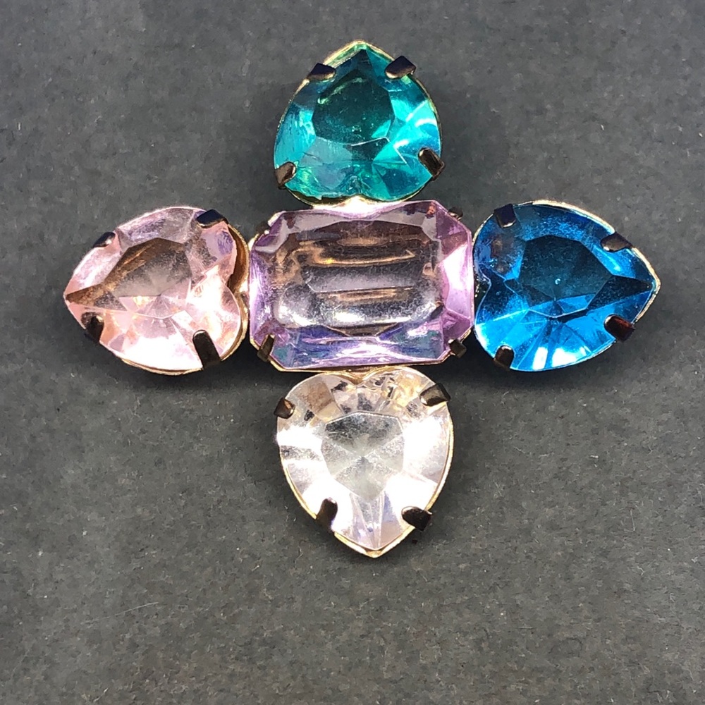 💙💚🍑💛💜Multicoloured brooch - Picture 2 of 5